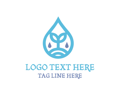 Fresh Purity Linear Water Drop Logo