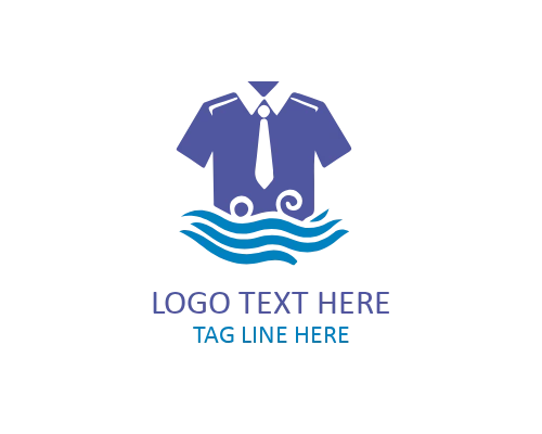 Fresh Washing Shirt Logo for Laundry and Cleaning Branding