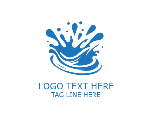 Fresh Water Burst Splash Logo for Modern Aqua Brands