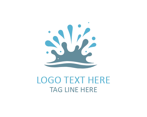 Fresh Water Splash Logo, Aqua Brands