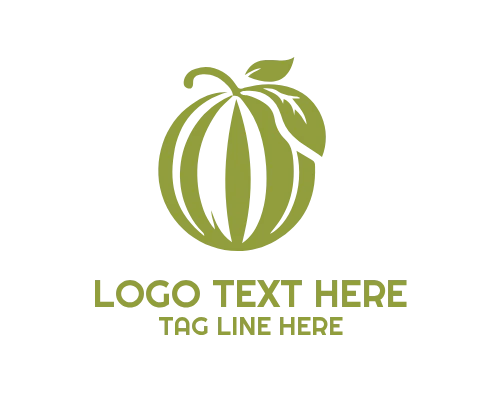 Fresh Watermelon Fruit Logo