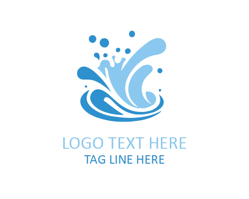 Fresh Wave Splash Logo for Beverage and Water Brands