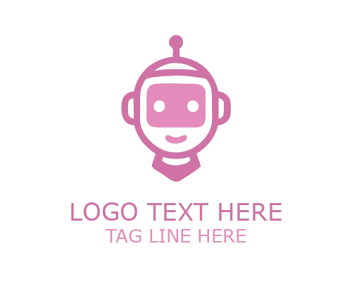 Friendly AI Robot Logo for Modern Tech Brands