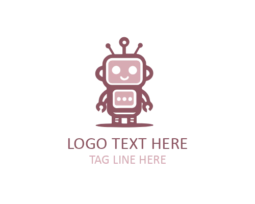 Friendly AI Robot Logo