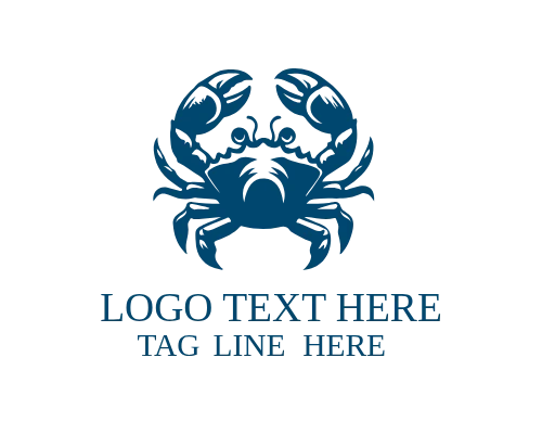 Friendly Cartoon Crab Logo