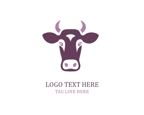 Friendly Cow Mascot Logo