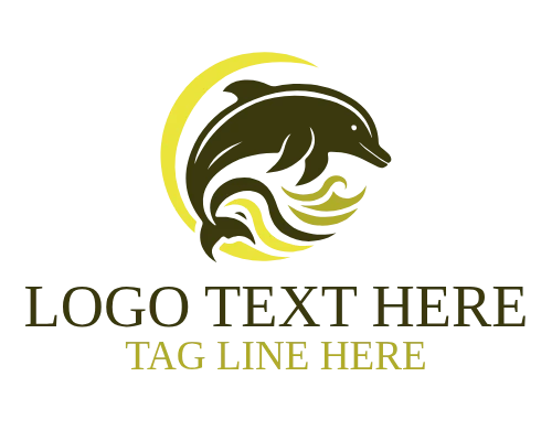 Friendly Dolphin Icon Logo