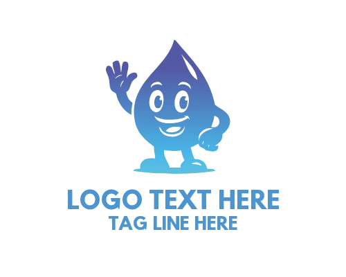 Friendly Drop Character Logo