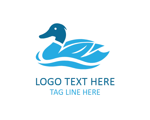 Friendly Duck Outline Logo for Approachable Brands