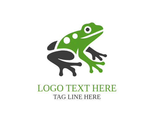 Friendly Outline Frog Logo