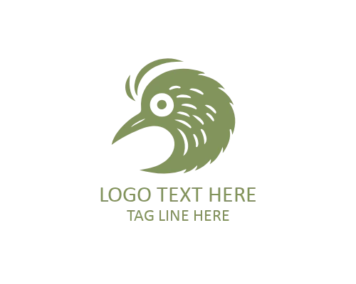 Friendly Smiling Kiwi Bird Logo