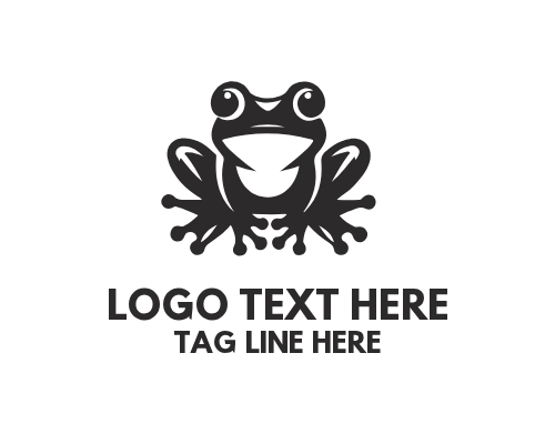 Frog Catching Fly Logo