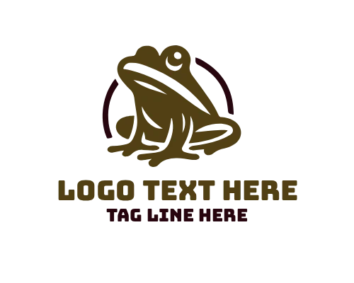 Frog Catching Insect  Logo