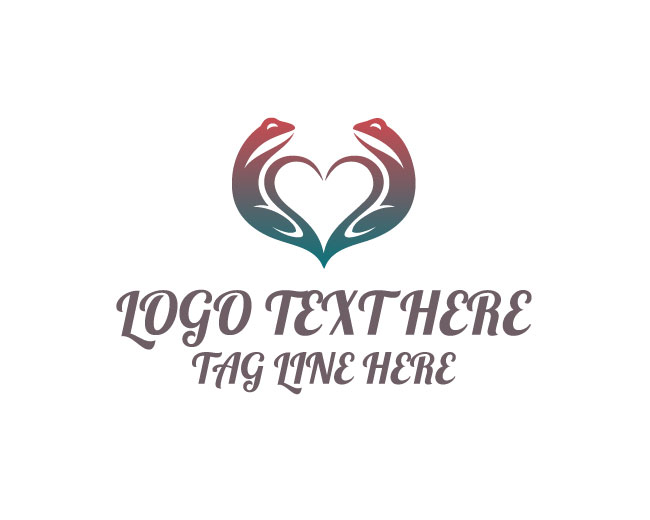 Frog Couple Love Logo