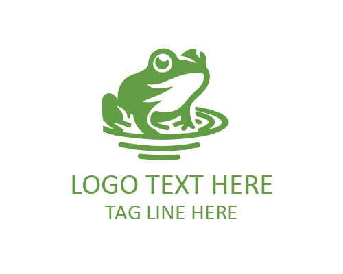 Frog on Lily Pad Logo