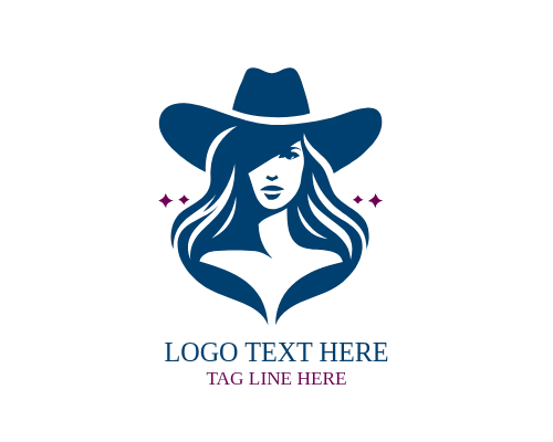 Front-Facing Cowgirl Logo