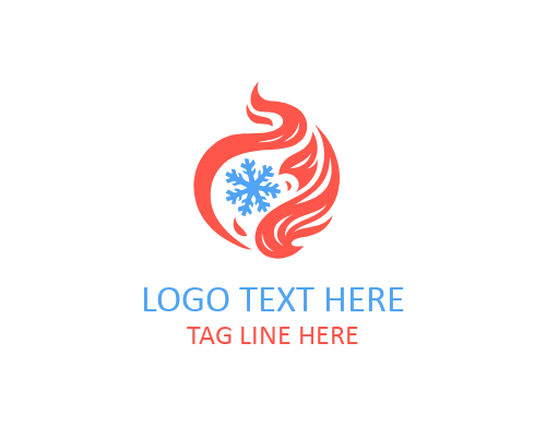 Frost and Flame Logo for Fire and Ice Branding and Dynamic Identity