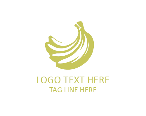Fruit Outline Banana Logo for Natural Branding