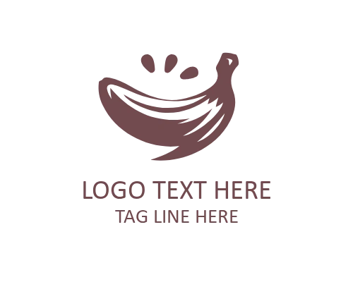 Fruit Symbol Banana Logo for Food Branding
