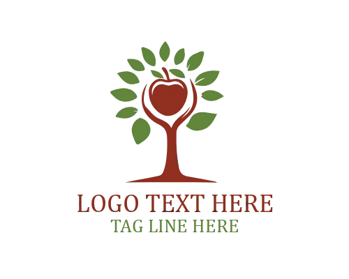 Fruit Tree Farm Logo for Agriculture and Organic Branding