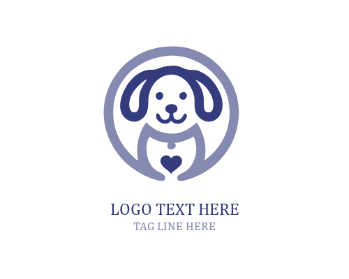 Fun Badge Cute Puppy Logo