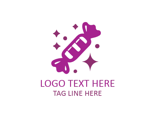 Fun Candy Emblem Logo for Kids and Sweet Brands
