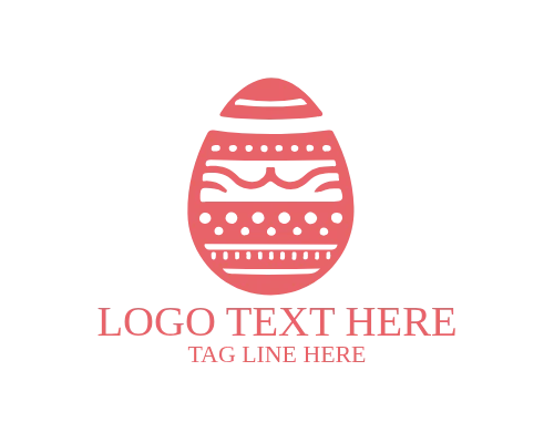 Fun Character Easter Egg Logo for Kids Branding