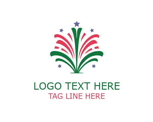 Fun Fireworks Logo for Joyful Events and Celebration Branding