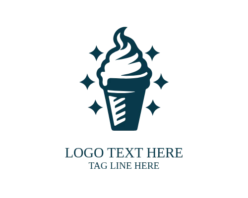 Fun ice cream cone logo