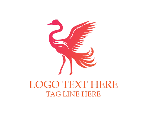 Fun Icon Ostrich Logo