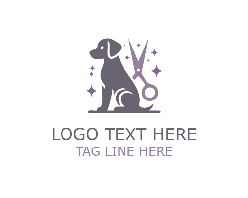 Fun Pet Dog Grooming Logo