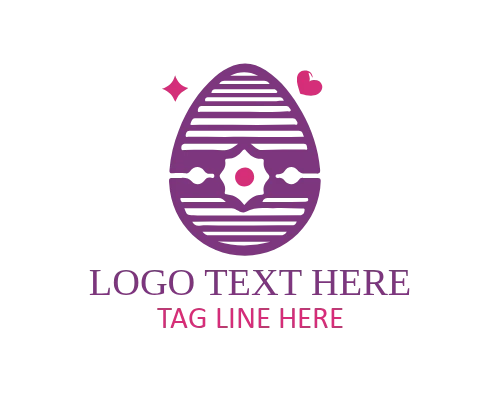 Funny Cartoon Easter Egg Logo Design