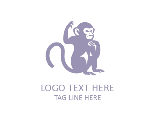 Funny Monkey Character Logo