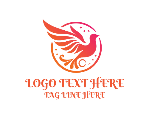 Fusion Elegant Bird Logo