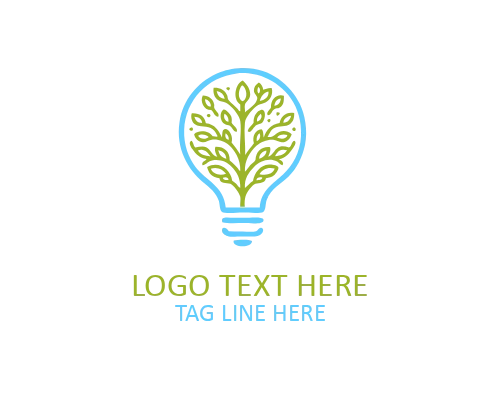 Future Green Bulb Logo for Futuristic Energy and Innovation Branding