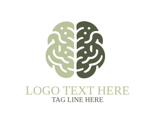 Futuristic Brain Logo for AI and Technology