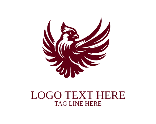 Futuristic Cardinal Bird Logo