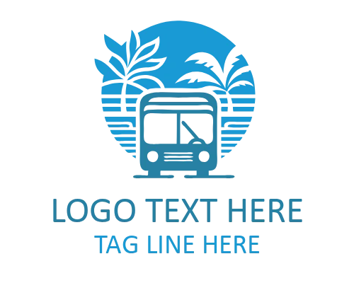  Futuristic City Transport Bus Logo