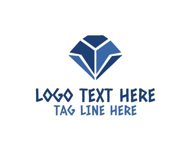 Futuristic Diamond Structure Logo