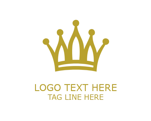 Futuristic Golden Crown Logo