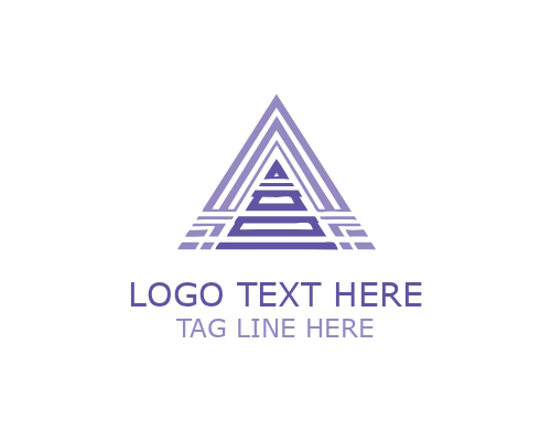 Futuristic Golden Pyramid Logo