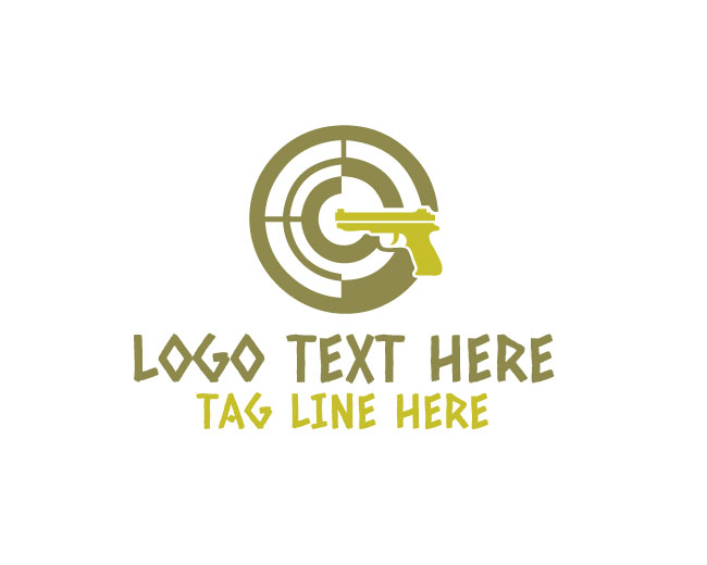 Futuristic Gun Line Logo