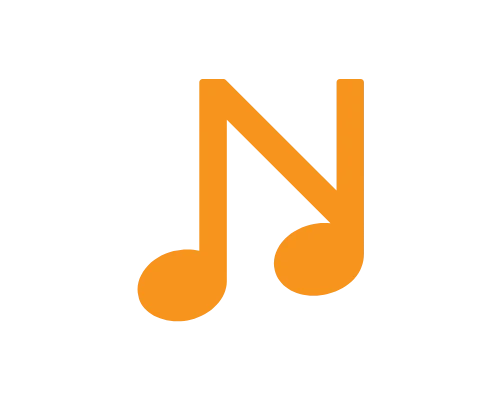 Futuristic Letter N Music Logo