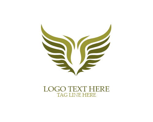 Futuristic Line Wings Logo