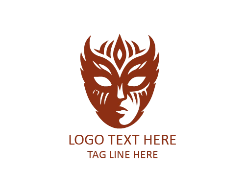 Futuristic Mask Flat Logo for Tech and Modern Brands