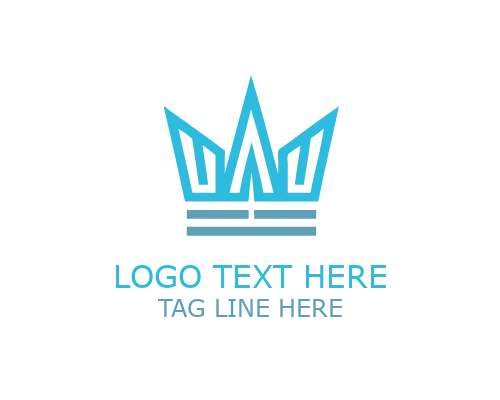 Futuristic Minimal Crown Logo