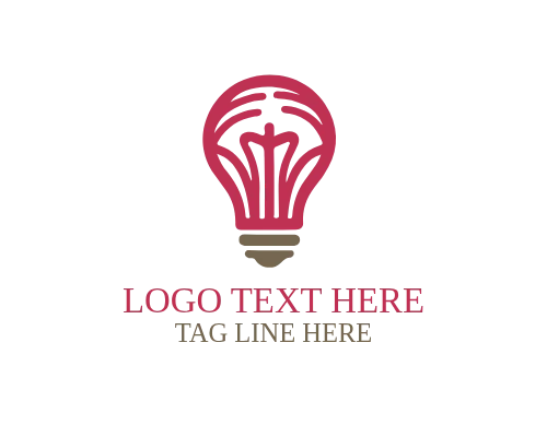 Futuristic Thinking Idea Bulb Logo