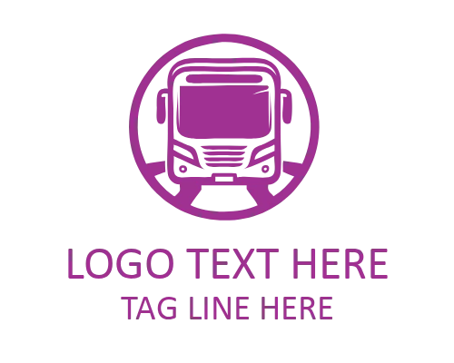 Futuristic Transport Bus Logo