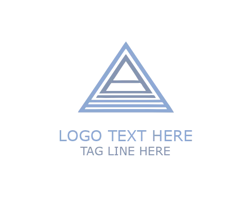 Futuristic Triangular Pyramid Logo