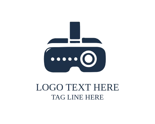 Futuristic VR Headset Logo for Gaming Technology